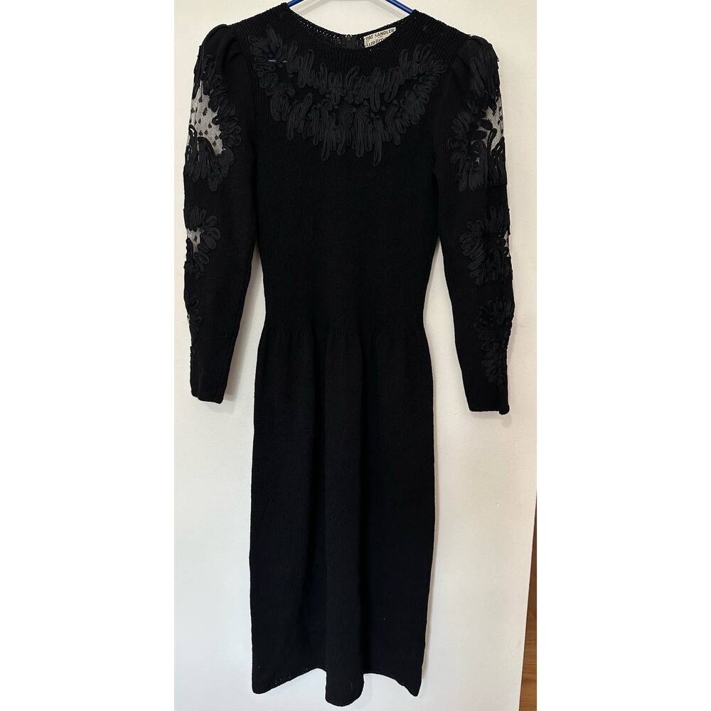 Pat Sandler for Wellmore Black Vintage Dress Size 8